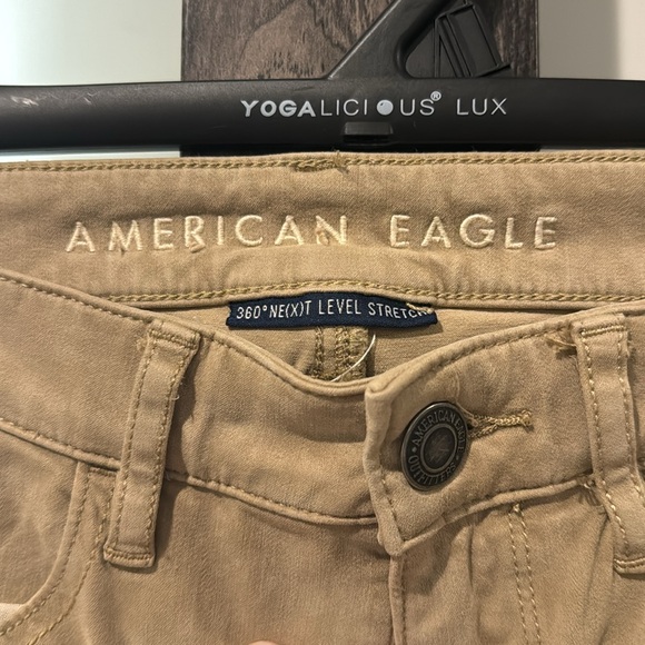 AE 360 next level stretch khaki color hi-rise jegging size 6 - Picture 2 of 4
